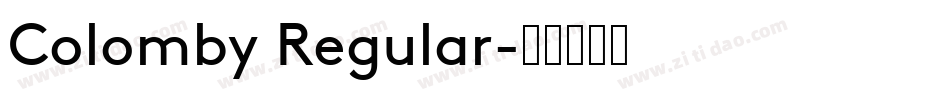 Colomby Regular字体转换